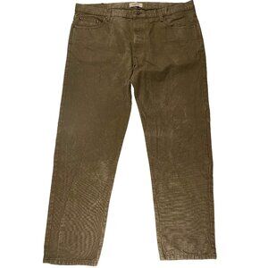 Naked & Famous Easy Guy Raw Cotton Canvas - Olive 14oz Denim Size 44x32